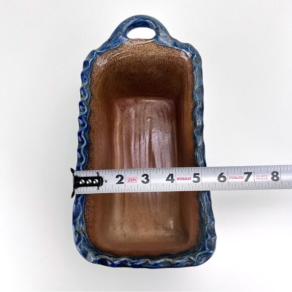 Salt of The Earth Stoneware Bakeware Pottery Guernsey Ohio Signed Blue Hearts - Picture 10 of 11